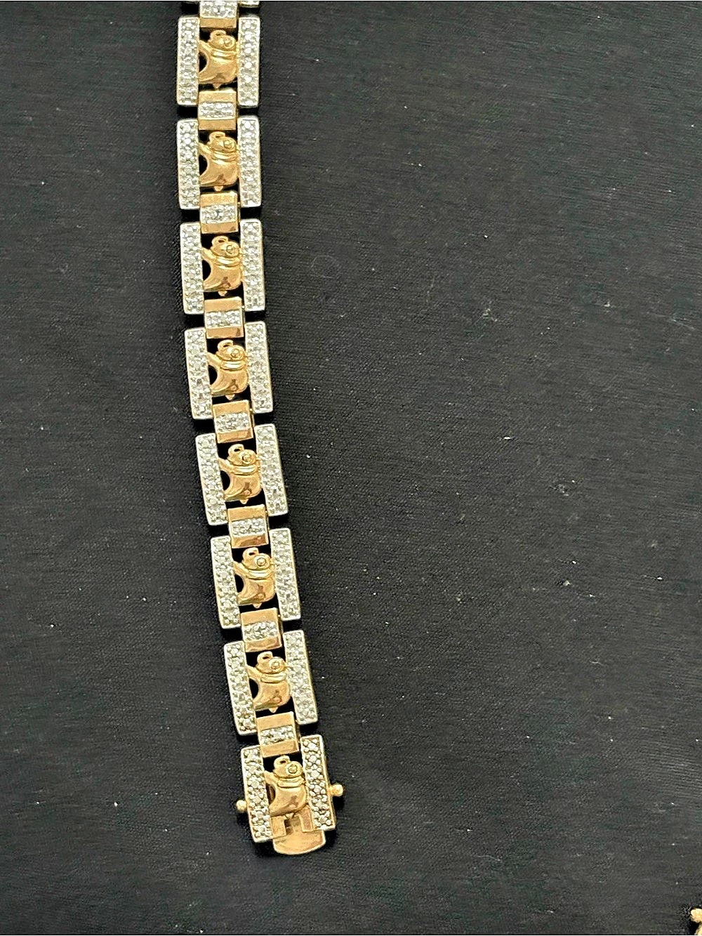 Gold-Tone Crystal-Accent Bracelet Like New